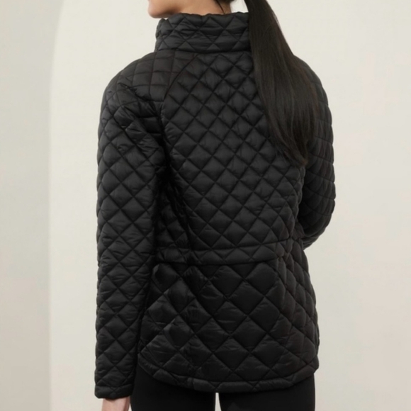 Athleta Black Puffer Jacket with Quilted Design - Picture 3 of 6